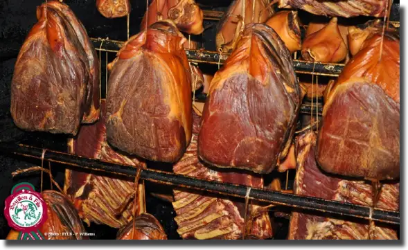 Jambon d'Ardenne fumé, spécialité de La Roche-en-Ardenne