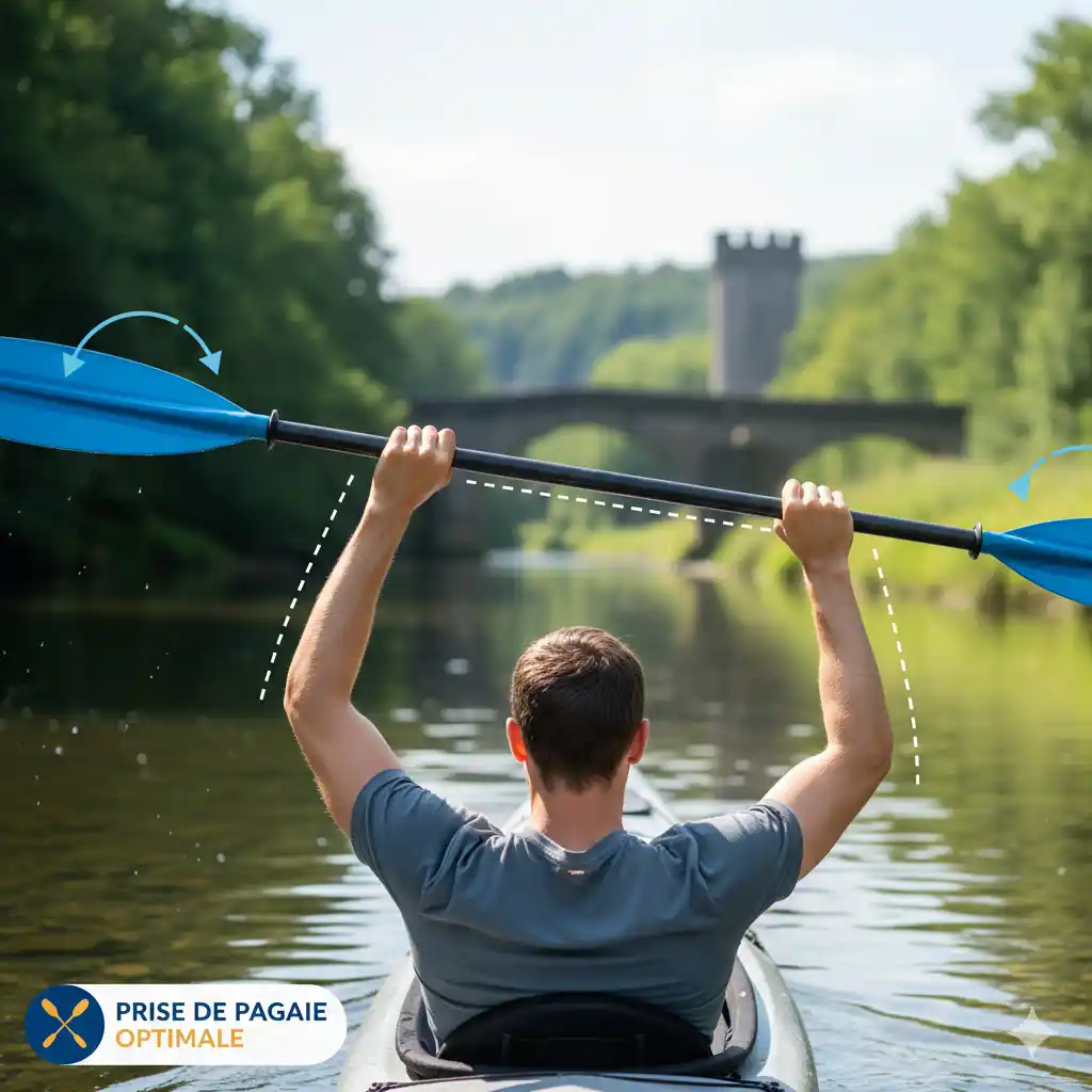 Bonne posture et prise de pagaie en kayak
